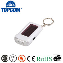 Producto promocional Blanco Color Solar LED Keychain Luz